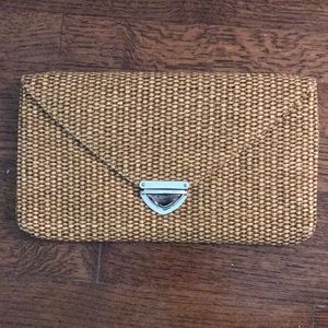 COPY - Bujibaja woven natural fold over clutch